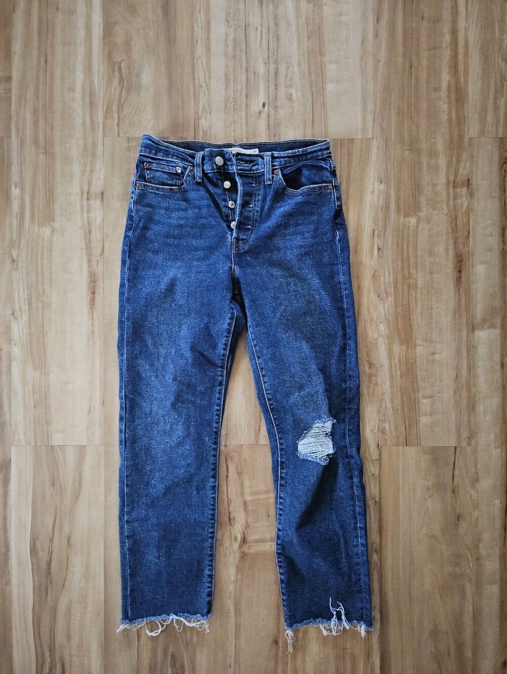 Women’s Levis Wedgie Straight Crop Jeans With Button Fly